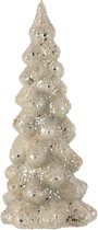 J-Line Kerstboom - glas - lichtgrijs/zilver - large