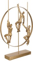 J-Line Figuren Klimmen Op Cirkel Poly Goud