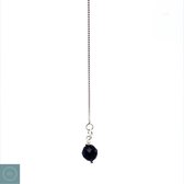 Pat’s Jewels Doortrekoorbel – Minimalistische oorbel – Blue Sandstone  hanger