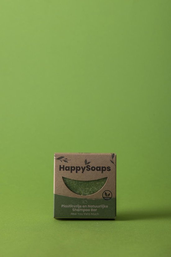 The Happy Soaps - Shampoo Bar -Aloë You Vera Much - 70 gram - Jeukende  hoofdhuid /... | bol.com