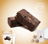 Brownie bakpakket Bak Experience - Bakmix met Marshmallows, triple chocolate & smarties - Compleet bakpakket - Cadeau - Thuiswerk verrassing