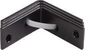Angle d'assise TQ4U | 50 x 50 mm | 15 mm de large | noir mat | 4 PIÈCES