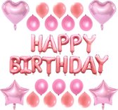 Ballonnen - Verjaardag ballonnen - Happy birthday ballon - Roze ballonnen