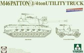 1:35 Takom 2117X Medium Tank M46 Patton + 1/4 ton Utility Truck - Limited Edition Plastic Modelbouwpakket