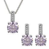 Orphelia  SET-7029 - Ketting(en) met oorbel(len) - Zilver 925 - Zirkonia - 45 cm