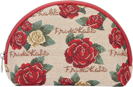 Signare - Make-up tas - Gobelinstof - Frida Kahlo Rose - Rozen