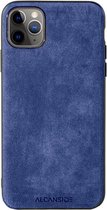 iPhone 12 Pro Max Hoesje Alcantara 2020 - Blauw