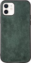 iPhone 12 Mini Hoesje Alcantara 2020 - Groen