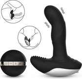 Power Escorts - Vibrator - Siliconen Massager - USB - Anaal - 7 Functie - Pulsator - Verwarming - Zwart