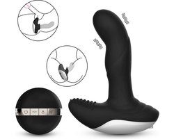 Power Escorts - Vibrator - Siliconen Massager - USB - Anaal - 7 Functie - Pulsator - Verwarming - Zwart