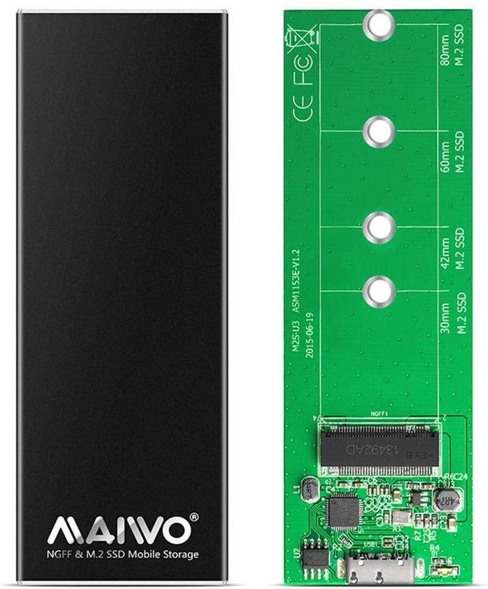 Maiwo K16N M.2 naar SATA SSD behuizing - USB3.1 GEN1 - NGFF B-Key en B &  M-Key - 5... | bol.com