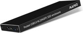 Maiwo K16N M.2 naar SATA SSD behuizing - USB3.1 GEN1 - NGFF B-Key en B & M-Key - 5 Gbps - Met UASP - Zwart