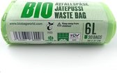 120 x BIOBAG biologiquement compostables | sacs à ordures biodégradables | sacs de déchets organiques 6 L.