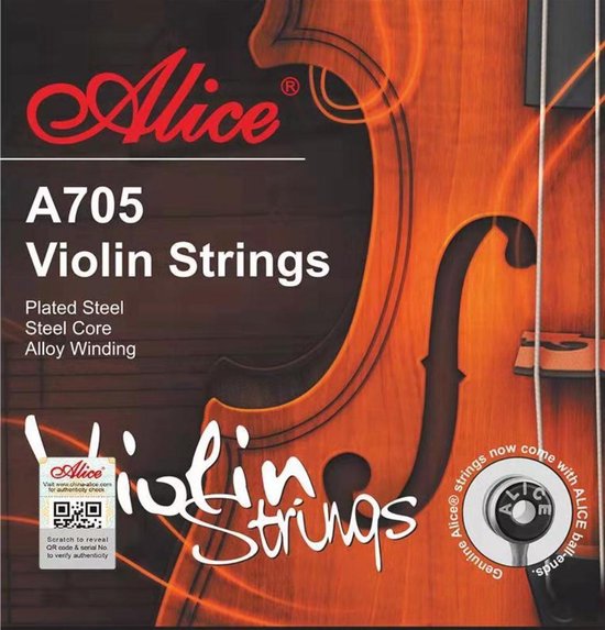 Alice® A705-Cordes violon professionnel pour violon 3/4 ou 4/4
