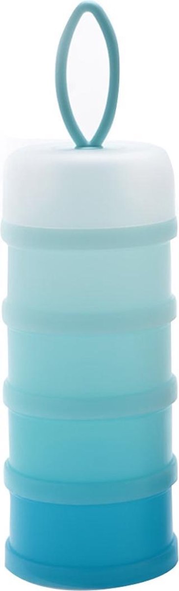 Melkpoeder Toren - Melkpoeder Doseerdoosjes - Babyvoeding - Bewaarbakjes - Schenktuit - BPA vrij - Meenemen en bewaren - Dispenser - Melkpoeder - Snacks - 4 laags - Family Favorites - Kraamcadeau - BLAUW