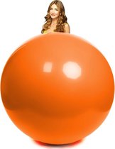 Oranje reuze ballon 180 cm doorsnee.