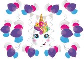e-Carnavalskleding.nl Feestpakket Unicorn versiering | Unicorn pakket Medium | Unicorn Kinderfeest pakket M