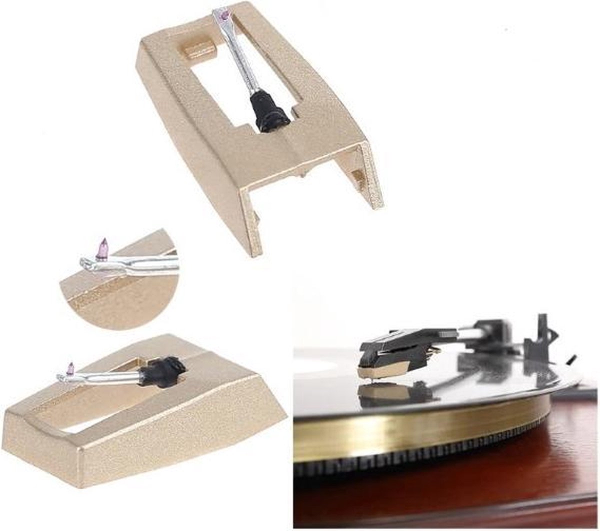 Platenspeler vervangings naald gold bol