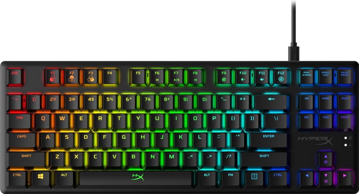 HyperX Alloy Origins Core RGB TKL Mechanisch Qwerty Gaming Toetsenbord - HyperX Blue Switch