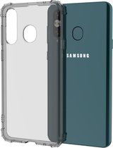 Schokbestendige transparante TPU zachte hoes voor Galaxy A8s (grijs)