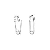 Zilveren oorbellen | Hangers | Zilveren oorbellen, veiligheidsspeld