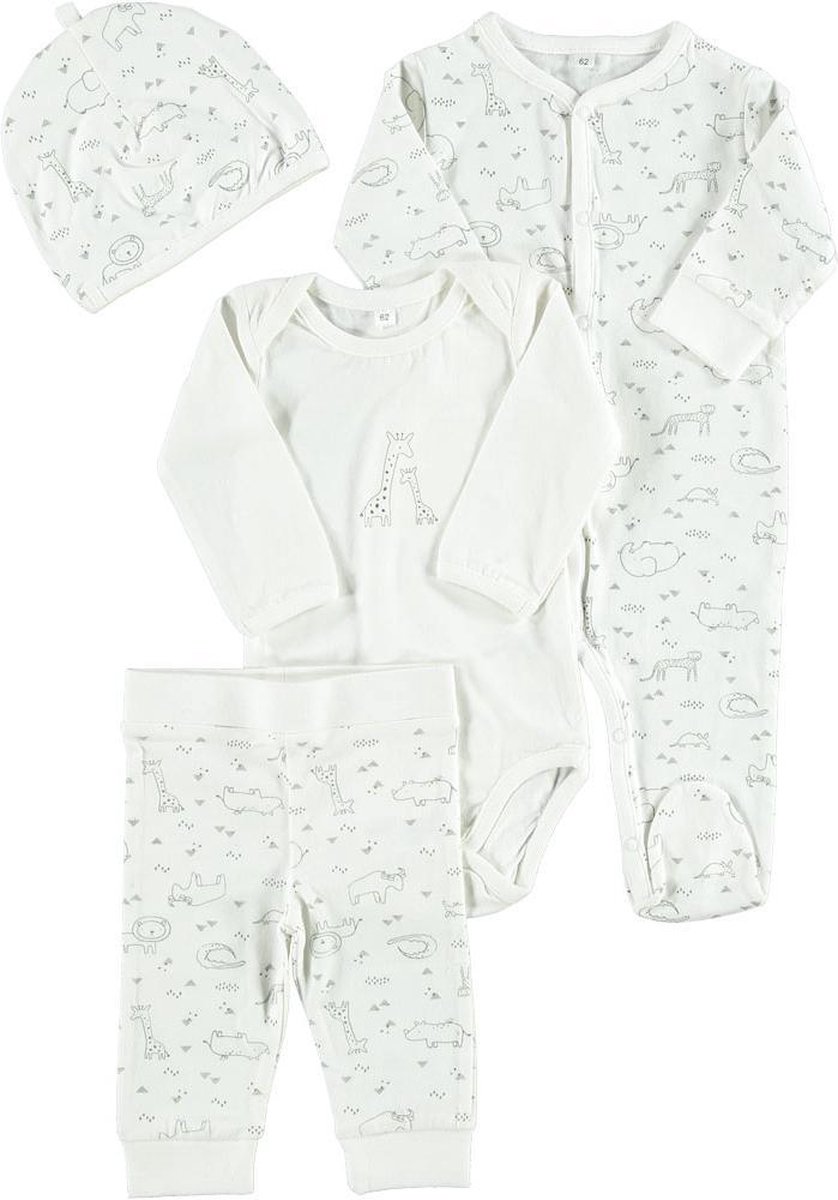 Zeeman new born set - 4 delig - wit - maat 56