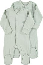 Zeeman new born pyjama - biologisch katoen - groen  - maat 50 - 2 stuks