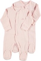 Zeeman new born pyjama - biologisch katoen - roze  - maat 56 - 2 stuks
