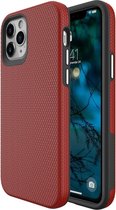 Voor iPhone 12 Max / 12 Pro Triangle Armor Texture TPU + pc-hoes (rood)