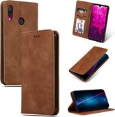 Retro Skin Feel Business Magnetische Horizontale Leren Flip Case voor Xiaomi Redmi 7 / Redmi Y3 (Bruin)