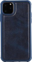 Voor iPhone 11 Pro Max magnetische schokbestendige pc + TPU + PU lederen beschermhoes (blauw)