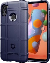 Voor Galaxy A11 Global Official Full Coverage Shockproof TPU Case (Blauw)
