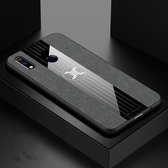 Voor OPPO Realme X Lite XINLI stiksels Textue schokbestendige TPU beschermhoes (grijs)
