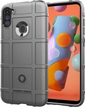 Voor Galaxy A11 Global Official Full Coverage Shockproof TPU Case (Grijs)