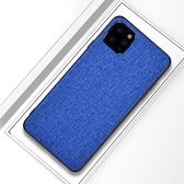 Schokbestendige stoffen textuur pc + tpu beschermhoes (blauw)