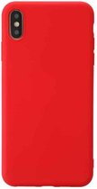 Voor iPhone XS Max schokbestendig mat TPU beschermhoes (rood)