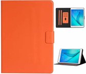 Voor Samsung Galaxy Tab A 9.7 T550 / T555C Effen kleur Horizontaal Flip Leren Hoesje met Kaartsleuven & Houder & Slaap- / Wekfunctie (Oranje)