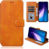 Voor Xiaomi Redmi Note 8 Kalf Textuur Magnetische Gesp Horizontale Flip Lederen Case met Houder & Kaartsleuven & Portemonnee & Fotolijst (Kaki)
