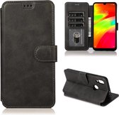 Voor Xiaomi Redmi 7 Kalfs Textuur Magnetische Gesp Horizontale Flip Leren Case met Houder & Kaartsleuven & Portemonnee & Fotolijst (Zwart)