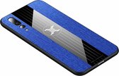 Voor Huawei P20 Pro XINLI stiksels Textue schokbestendig TPU beschermhoes (blauw)