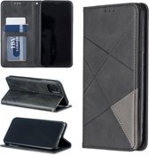 Ruit Textuur Horizontale Flip Magnetische Leren Case met houder & kaartsleuven & portemonnee voor iPhone 11 Pro Max (zwart)
