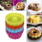 12 stuks draad vorm bakken gelei schimmel siliconen pudding cupcake muffin donut schimmel