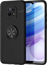 Voor Xiaomi Redmi 10X 5G Lenuo schokbestendige TPU-beschermhoes met onzichtbare houder (zwart)
