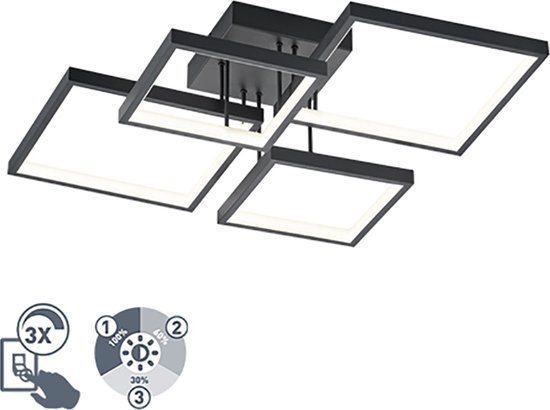 LuFun 24 W plafondlamp 2 stuks, houten ronde
