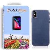 Iphone X / XS hoesje Blauw - Iphone X / XS hoesjes - Iphone X / XS cover - Iphone X / XS cover - Iphone X / XS back case Donkerblauw - MagSafe compatible