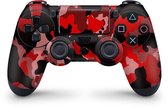 Playstation 4 Controller Skin Camouflage Rood Sticker