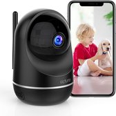 Gutos dual-band - Wifi camera binnen Draadloos - Babycamera - 120 graden zicht - Audio - Huiscamera - Beveiliging - 1080P beveiligingscamera - babyfoon met camera - Met app - 2-way audio - IR