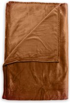 Heerlijk Zachte Fleece Plaid Oranje | 140x200 | Soepel En Comfortabel | Ook Te Gebruiken Als Sprei/Deken