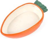 Happy pet voerbak wortel - 13,5x6,5x3 cm - 1 stuks