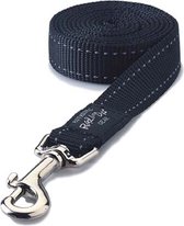 Rogz for dogs fanbelt lijn zwart - 20 mmx1,4 mtr - 1 stuks